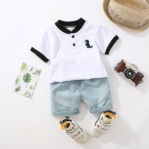 2 Dele Baby Drenge T-shirt & Shorts Outfit Tegneserie Kortærmet Sæt Skole Yndig Daglig Sommer Forår 3-7 år Sort Hvid Lyserød
2 Dele Baby Drenge T-shirt & Shorts Outfit Tegneserie Kortærmet Sæt Skole Yndig Daglig Sommer Forår 3-7 år Sort Hvid Lyserød