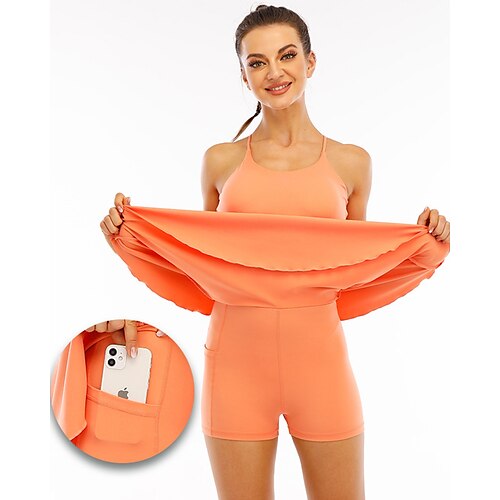 Dame Tennis Kjole Træningssæt 2 i 1 med telefonlomme Helfarve Bodysuit Sort Hvid Spandex Yoga Fitness Gym Træning Mavekontrol Balleløft Åndbart Uden ærmer Sport Sportstøj Elastisk Tynd
Dame Tennis Kjole Træningssæt 2 i 1 med telefonlomme Helfarve Bodysuit Sort Hvid Spandex Yoga Fitness Gym Træning Mavekontrol Balleløft Åndbart Uden ærmer Sport Sportstøj Elastisk Tynd