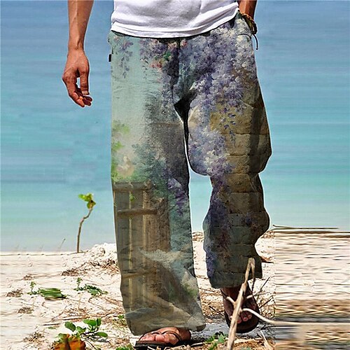 Herre Bukser Sommerbukser Strandbukser Snorer Elastisk midje Rett ben Planter Grafiske trykk Landskap Komfort Avslappet Daglig Ferie Bomullsblanding Gatemote Hawaiisk Blå Grønn
Herre Bukser Sommerbukser Strandbukser Snorer Elastisk midje Rett ben Planter Grafiske trykk Landskap Komfort Avslappet Daglig Ferie Bomullsblanding Gatemote Hawaiisk Blå Grønn