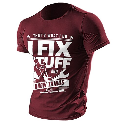 Herre T-shirt Grafiske T-shirts Cool skjorte Grafiske tryk bogstavtryk Hobby Rund hals Varm Stempling I Fix Stuff Gade Ferierejse Kort Ærme Trykt mønster Tøj Designer Basale Bekvem
Herre T-shirt Grafiske T-shirts Cool skjorte Grafiske tryk bogstavtryk Hobby Rund hals Varm Stempling I Fix Stuff Gade Ferierejse Kort Ærme Trykt mønster Tøj Designer Basale Bekvem