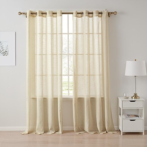 1 Panel einfarbige durchsichtige Fenstervorhänge Ösen oben halbtransparente Fenstervorhänge für Schlafzimmer Wohnzimmer
1 Panel einfarbige durchsichtige Fenstervorhänge Ösen oben halbtransparente Fenstervorhänge für Schlafzimmer Wohnzimmer