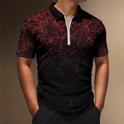 Per uomo POLO Polo con zip Camicia da golf Golf Astratto Stampe astratte Collo ripiegabile Rosso Blu Esterno Strada Maniche corte Cerniera Stampa Abbigliamento Di tendenza Originale Informale
Per uomo POLO Polo con zip Camicia da golf Golf Astratto Stampe astratte Collo ripiegabile Rosso Blu Esterno Strada Maniche corte Cerniera Stampa Abbigliamento Di tendenza Originale Informale