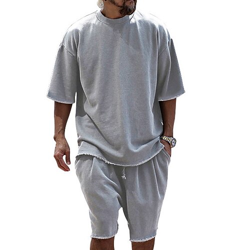 Per uomo Tuta da ginnastica Set di pantaloncini e magliette Liscio Girocollo Informale Giornaliero Maniche corte Abbigliamento Streetwear Sport Moda Comodo
Per uomo Tuta da ginnastica Set di pantaloncini e magliette Liscio Girocollo Informale Giornaliero Maniche corte Abbigliamento Streetwear Sport Moda Comodo