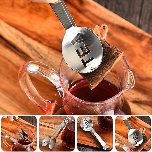 Edelstahl Teebeutel-Siebpresse Teebeutelhalter Zange Löffel Teebeutel-Siebclip zum Greifen von Eiswürfeln Presse für losen schwarzen Tee Kräutertee Earl Grey
Edelstahl Teebeutel-Siebpresse Teebeutelhalter Zange Löffel Teebeutel-Siebclip zum Greifen von Eiswürfeln Presse für losen schwarzen Tee Kräutertee Earl Grey