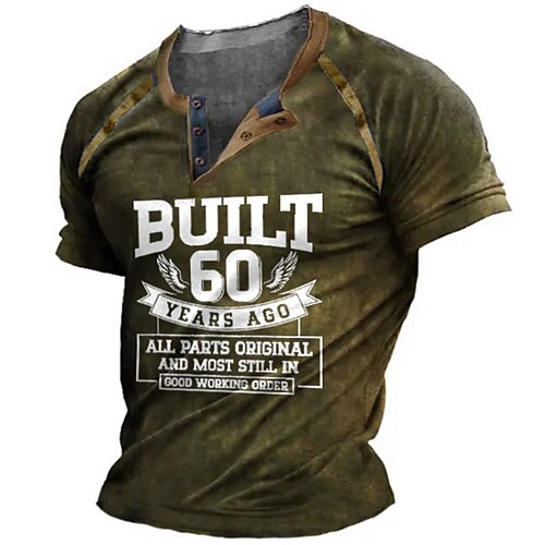 Herre Henley-skjorte T-Shirts Grafisk Farveblok Bogstaver Henley Tøj 3D-udskrivning udendørs Afslappet Kortærmet Patchwork Knap ned Mode Designer Bekvem
Herre Henley-skjorte T-Shirts Grafisk Farveblok Bogstaver Henley Tøj 3D-udskrivning udendørs Afslappet Kortærmet Patchwork Knap ned Mode Designer Bekvem