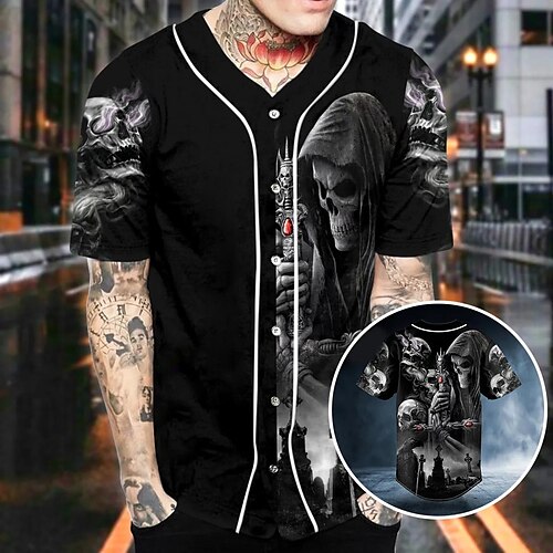 Herre Baseballjersey Baseballskjorte Pustende Lettvekt Svettereduserende Kortermet Skjorte Jersey Normal Trykket Sommer Treningsøkt Tennis Golf
Herre Baseballjersey Baseballskjorte Pustende Lettvekt Svettereduserende Kortermet Skjorte Jersey Normal Trykket Sommer Treningsøkt Tennis Golf