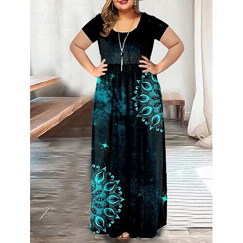 Dame Store størrelser Uformell kjole Kjole med A-linje Grafisk Gradert Lang kjole Maxikjole Kortermet Trykt mønster Crew-hals Elegant Ferie Dyp Lilla Svart Sommer Vår L XL XXL 3XL 4XL
Dame Store størrelser Uformell kjole Kjole med A-linje Grafisk Gradert Lang kjole Maxikjole Kortermet Trykt mønster Crew-hals Elegant Ferie Dyp Lilla Svart Sommer Vår L XL XXL 3XL 4XL