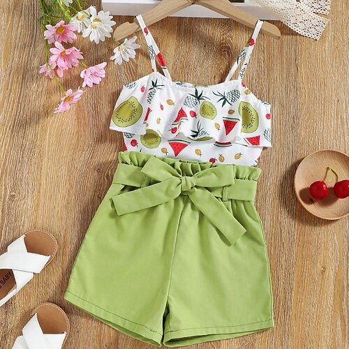 2 pezzi Bambino (1-4 anni) Da ragazza Frutta Completo Impostato Senza maniche Adorabile Informale 3-7 anni Estate Verde
2 pezzi Bambino (1-4 anni) Da ragazza Frutta Completo Impostato Senza maniche Adorabile Informale 3-7 anni Estate Verde