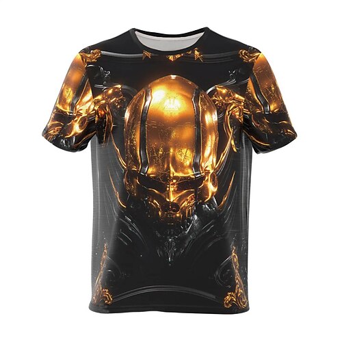 Herre T skjorte T-skjorter Grafisk Hodeskaller Crew-hals Klær 3D-utskrift utendørs Avslappet Kortermet Trykt mønster Mote Designer Årgang
Herre T skjorte T-skjorter Grafisk Hodeskaller Crew-hals Klær 3D-utskrift utendørs Avslappet Kortermet Trykt mønster Mote Designer Årgang