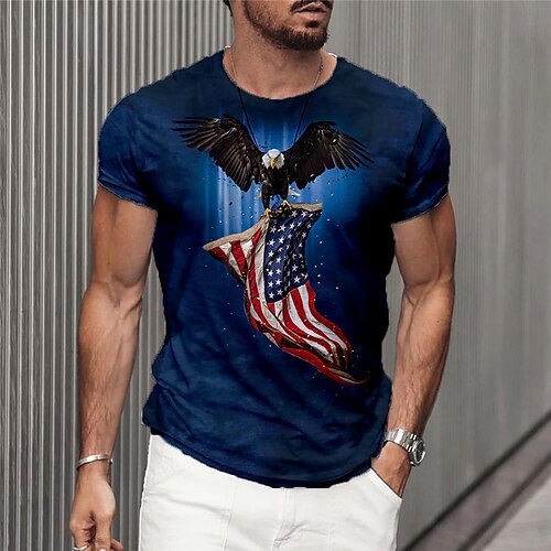 Per uomo maglietta Magliette Pop art Aquila Bandiera Girocollo Abbigliamento Stampa 3D Esterno Informale Manica corta Stampa Di tendenza Originale Vintage
Per uomo maglietta Magliette Pop art Aquila Bandiera Girocollo Abbigliamento Stampa 3D Esterno Informale Manica corta Stampa Di tendenza Originale Vintage