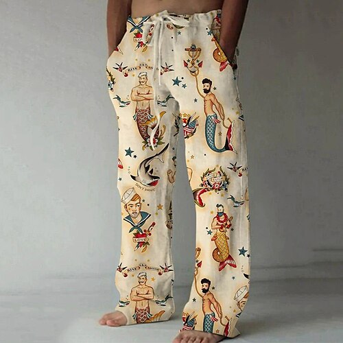 Herren Hose Hosen Sommerhosen Strandhose Kordelzug Elastische Taille Gerade geschnitten Karikatur Grafik-Drucke Komfort Casual Täglich Festtage Baumwollmischung Strassenmode Hawaiianisch Schwarz Weiß
Herren Hose Hosen Sommerhosen Strandhose Kordelzug Elastische Taille Gerade geschnitten Karikatur Grafik-Drucke Komfort Casual Täglich Festtage Baumwollmischung Strassenmode Hawaiianisch Schwarz Weiß