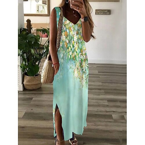Dame Lang kjole Maxikjole Hverdagskjole Print kjole Blomstret Afslappet Moderne Ferierejse Weekend Lomme Delt Uden ærmer V-hals Kjole Løstsiddende Grøn Sommer Forår S M L XL XXL
Dame Lang kjole Maxikjole Hverdagskjole Print kjole Blomstret Afslappet Moderne Ferierejse Weekend Lomme Delt Uden ærmer V-hals Kjole Løstsiddende Grøn Sommer Forår S M L XL XXL