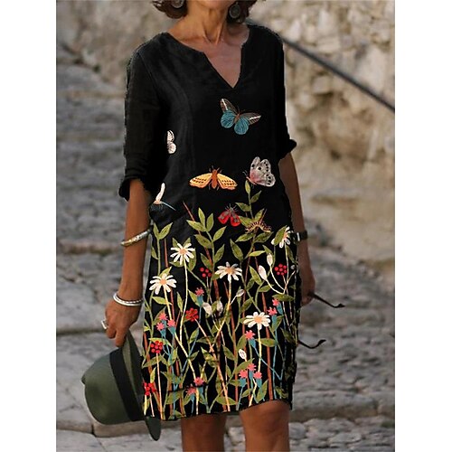 Per donna Vestito casual Vestito a trapezio Abito estivo Floreale Farfalla Stampa A V Mini abito Attivo Di tendenza Esterno Strada Mezza manica Morbido Nero Blu Viola Estate Primavera S M L XL XXL
Per donna Vestito casual Vestito a trapezio Abito estivo Floreale Farfalla Stampa A V Mini abito Attivo Di tendenza Esterno Strada Mezza manica Morbido Nero Blu Viola Estate Primavera S M L XL XXL