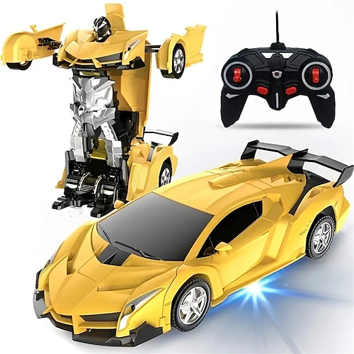 

Remote Control Transform Car Robot Toy With Lights Deformation RC Car 360Rotating Stunt Race Car Toys