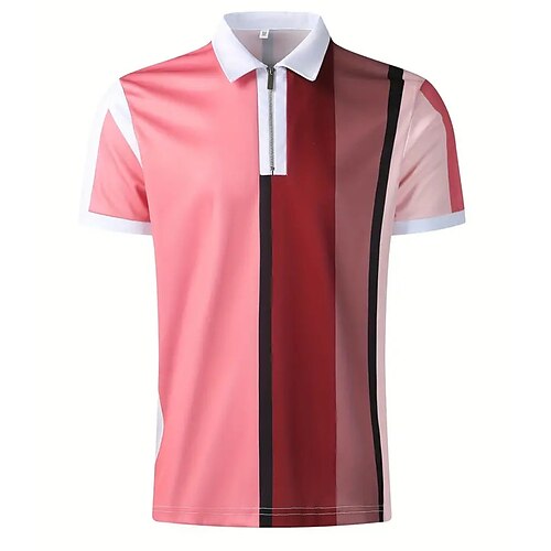 Per uomo POLO Polo con zip Informale Giornaliero Chiusura lampo quarto Manica corta Di tendenza Essenziale Color Block Cerniera Estate Standard Rosa POLO
Per uomo POLO Polo con zip Informale Giornaliero Chiusura lampo quarto Manica corta Di tendenza Essenziale Color Block Cerniera Estate Standard Rosa POLO