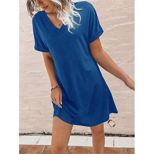 Per donna Abito a maglietta Abito casual Abito a T shirt Liscio Increspato A V Mini abito Essenziale Classico Esterno Strada Manica corta Morbido Nero Borgogna Blu Estate Primavera S M L XL XXL
Per donna Abito a maglietta Abito casual Abito a T shirt Liscio Increspato A V Mini abito Essenziale Classico Esterno Strada Manica corta Morbido Nero Borgogna Blu Estate Primavera S M L XL XXL