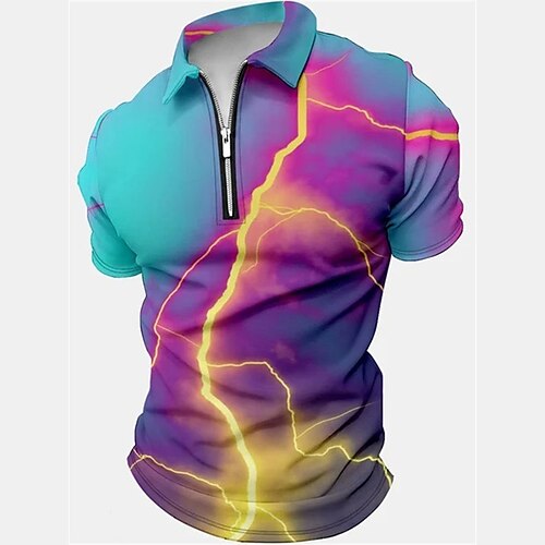 Herre POLO Trøje Zip Polo Golftrøje Hældning Grafiske tryk Aftæpning Gul Blå Lilla Rosa Grøn udendørs Gade Kort Ærme Lynlås Trykt mønster Tøj Mode Designer Afslappet Åndbart
Herre POLO Trøje Zip Polo Golftrøje Hældning Grafiske tryk Aftæpning Gul Blå Lilla Rosa Grøn udendørs Gade Kort Ærme Lynlås Trykt mønster Tøj Mode Designer Afslappet Åndbart