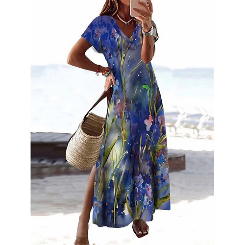 Per donna Abito lungo Abito lungo Abito casual Prendisole Abito estivo Floreale Di tendenza Streetwear Esterno Giornaliero Per uscire Spacco Stampa Manica corta A V Vestito Standard Blu marino Estate
Per donna Abito lungo Abito lungo Abito casual Prendisole Abito estivo Floreale Di tendenza Streetwear Esterno Giornaliero Per uscire Spacco Stampa Manica corta A V Vestito Standard Blu marino Estate