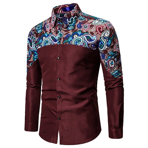 Per uomo Festa Informale Camicia Standard Manica lunga Bavero Stampe Misto cotone Nero Borgogna Blu marino scuro 2023
Per uomo Festa Informale Camicia Standard Manica lunga Bavero Stampe Misto cotone Nero Borgogna Blu marino scuro 2023