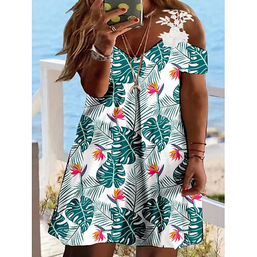 Per donna Plus Size Abito casual Abito di pizzo A foglia Floreale Vestito longuette Manica corta Pizzo Collage Con bretelline Di tendenza Esterno Bianco Verde chiaro Estate Primavera L XL XXL 3XL 4XL
Per donna Plus Size Abito casual Abito di pizzo A foglia Floreale Vestito longuette Manica corta Pizzo Collage Con bretelline Di tendenza Esterno Bianco Verde chiaro Estate Primavera L XL XXL 3XL 4XL