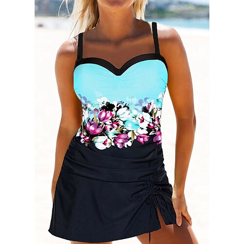 Mujer Bañadores Tankini 2 piezas Normal Traje de baño Frunce 2 Piezas Estampado Flores Azul Piscina Camiseta sin mangas Trajes de baño Deportes Ropa de playa Verano
Mujer Bañadores Tankini 2 piezas Normal Traje de baño Frunce 2 Piezas Estampado Flores Azul Piscina Camiseta sin mangas Trajes de baño Deportes Ropa de playa Verano