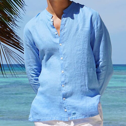 Per uomo camicia di lino Camicia estiva Camicia da spiaggia Bianco Verde chiaro Blu Manica lunga Liscio Colletto Primavera estate Hawaiano Per eventi Abbigliamento
Per uomo camicia di lino Camicia estiva Camicia da spiaggia Bianco Verde chiaro Blu Manica lunga Liscio Colletto Primavera estate Hawaiano Per eventi Abbigliamento