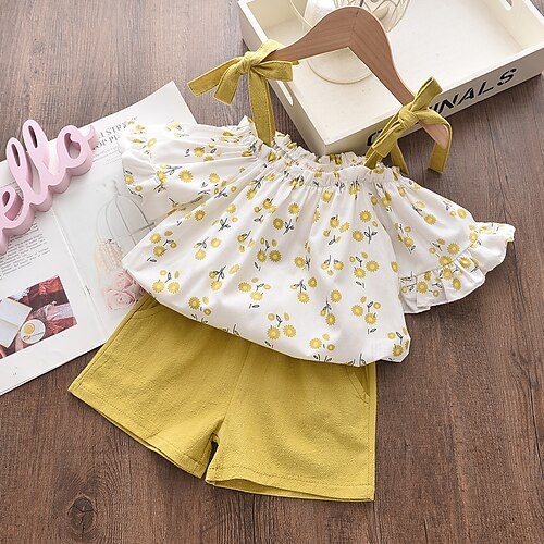 2 pezzi Bambino (1-4 anni) Da ragazza Floreale Tuta in pantaloncini Impostato Manica corta Giornaliero Informale 3-7 anni Estate Giallo Rosa
2 pezzi Bambino (1-4 anni) Da ragazza Floreale Tuta in pantaloncini Impostato Manica corta Giornaliero Informale 3-7 anni Estate Giallo Rosa