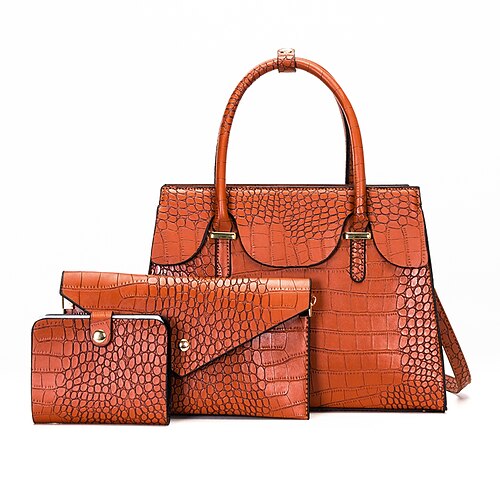 Per donna Insieme della borsa pelle sintetica Ufficio Cerniera Massima capacità Pelle di coccodrillo Anguria Rossa Nero Marrone
Per donna Insieme della borsa pelle sintetica Ufficio Cerniera Massima capacità Pelle di coccodrillo Anguria Rossa Nero Marrone