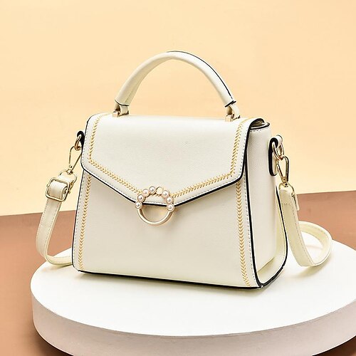 Dame Håndveske Crossbody-veske PU lær Daglig Perledetaljer Holdbar Svart Hvit Rød
Dame Håndveske Crossbody-veske PU lær Daglig Perledetaljer Holdbar Svart Hvit Rød