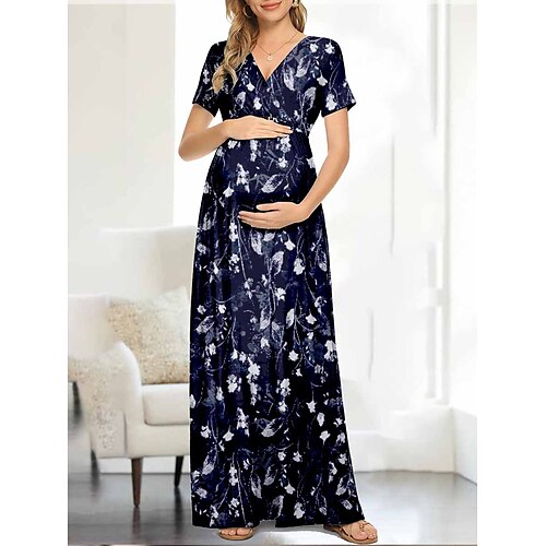kvinners barselgenserkjole fritidsgenserkjole a line genserkjole sommergenserkjole floral lang genserkjole maxi genserkjole kortermet print v-hals romantisk daglig blå sommer våren
kvinners barselgenserkjole fritidsgenserkjole a line genserkjole sommergenserkjole floral lang genserkjole maxi genserkjole kortermet print v-hals romantisk daglig blå sommer våren