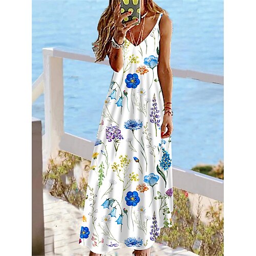 Dame Lang kjole Maxikjole Hverdagskjole A Linje Kjole Sommerkjole Blomstret Mode Gade udendørs Daglig Strand Åben ryg Trykt mønster Uden ærmer Med stropper Kjole Tynd Hvid Sommer Forår XS S M L XL
Dame Lang kjole Maxikjole Hverdagskjole A Linje Kjole Sommerkjole Blomstret Mode Gade udendørs Daglig Strand Åben ryg Trykt mønster Uden ærmer Med stropper Kjole Tynd Hvid Sommer Forår XS S M L XL