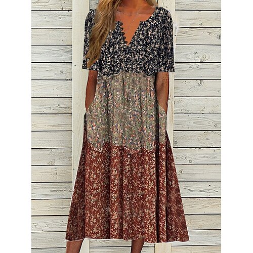 Per donna Vestito casual vestito a flori Abito estivo Floreale Increspato Tasche A V Vestito longuette Tropicale Di tendenza Giornaliero Per eventi Manica corta Standard Nero Estate Primavera S M L
Per donna Vestito casual vestito a flori Abito estivo Floreale Increspato Tasche A V Vestito longuette Tropicale Di tendenza Giornaliero Per eventi Manica corta Standard Nero Estate Primavera S M L