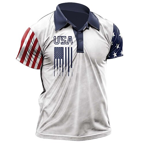 Herre POLO Trøje Golftrøje Bogstaver Grafiske tryk Amerikansk flag Aftæpning Grå udendørs Gade Kort Ærme Knap ned Trykt mønster Tøj Sport Mode Gade Designer
Herre POLO Trøje Golftrøje Bogstaver Grafiske tryk Amerikansk flag Aftæpning Grå udendørs Gade Kort Ærme Knap ned Trykt mønster Tøj Sport Mode Gade Designer
