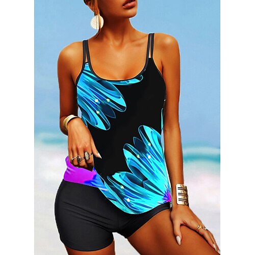 Dame Badetøj Tankini 2 stk Normal badedragt 2 stk Printer Blomster Blå Badedragter Sport Strand Tøj Efterår
Dame Badetøj Tankini 2 stk Normal badedragt 2 stk Printer Blomster Blå Badedragter Sport Strand Tøj Efterår