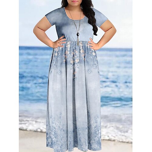 Per donna Plus Size Abito casual Abito linea A Floreale Abito lungo Abito lungo Manica corta Stampa Girocollo Di tendenza Esterno Verde chiaro Blu Estate Primavera L XL XXL 3XL 4XL
Per donna Plus Size Abito casual Abito linea A Floreale Abito lungo Abito lungo Manica corta Stampa Girocollo Di tendenza Esterno Verde chiaro Blu Estate Primavera L XL XXL 3XL 4XL