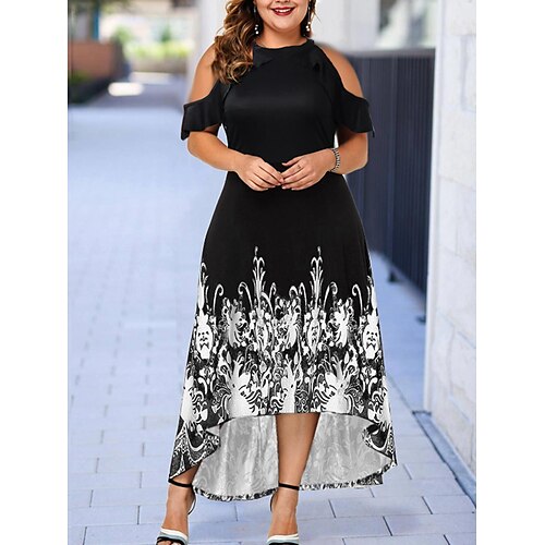 Dame Store størrelser Festkjole Swingkjole Blomstret Lang kjole Maxikjole Kortermet Drapering pluss høy lav Crew-hals Mote Fest Svart Sommer Vår L XL XXL 3XL 4XL
Dame Store størrelser Festkjole Swingkjole Blomstret Lang kjole Maxikjole Kortermet Drapering pluss høy lav Crew-hals Mote Fest Svart Sommer Vår L XL XXL 3XL 4XL