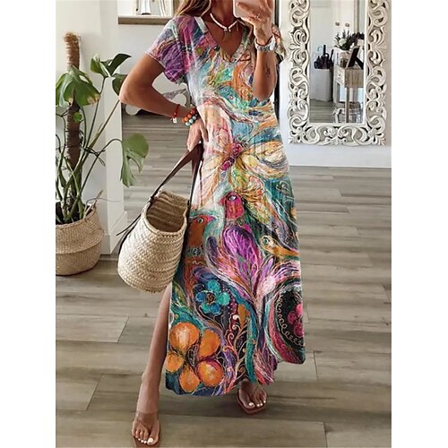 Per donna Abito lungo Abito lungo Abito casual Abito estivo Abito stampato Floreale Di tendenza Streetwear Esterno Giornaliero Per uscire Spacco Stampa Manica corta A V Vestito Standard Rosa Estate
Per donna Abito lungo Abito lungo Abito casual Abito estivo Abito stampato Floreale Di tendenza Streetwear Esterno Giornaliero Per uscire Spacco Stampa Manica corta A V Vestito Standard Rosa Estate