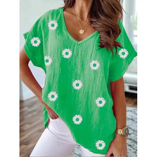 Damen Hemd Bluse Blau Purpur Orange Blumen Bedruckt Kurzarm Casual Festtage Basic V Ausschnitt Standard Blume S
Damen Hemd Bluse Blau Purpur Orange Blumen Bedruckt Kurzarm Casual Festtage Basic V Ausschnitt Standard Blume S