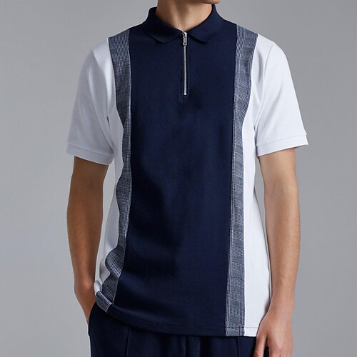 Per uomo POLO Polo con zip Informale Giornaliero Chiusura lampo quarto Manica corta Di tendenza Essenziale Color Block Chiusura lampo quarto Estate Standard Blu scuro POLO
Per uomo POLO Polo con zip Informale Giornaliero Chiusura lampo quarto Manica corta Di tendenza Essenziale Color Block Chiusura lampo quarto Estate Standard Blu scuro POLO