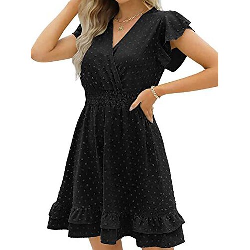 Dame Afslappet påklædning Chiffonkjoler A Linje Kjole Vanlig Drapering V-hals Mini kjole Aktiv Mode udendørs Daglig Kortærmet Løstsiddende Sort Hvid Lysegrøn Sommer Forår S M L XL XXL
Dame Afslappet påklædning Chiffonkjoler A Linje Kjole Vanlig Drapering V-hals Mini kjole Aktiv Mode udendørs Daglig Kortærmet Løstsiddende Sort Hvid Lysegrøn Sommer Forår S M L XL XXL