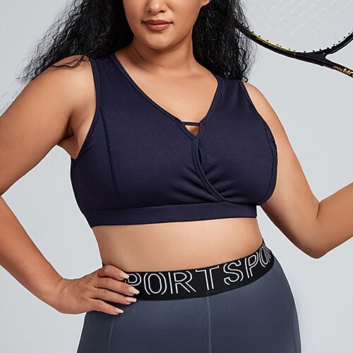 Dame SportsBH'er Høj støtte Udtagelig polstring Trådløs Helfarve Sort Spandex Yoga Fitness Gym Træning God top Sport Sportstøj Høj Effekt Åndbart Bekvem Elastisk Tynd
Dame SportsBH'er Høj støtte Udtagelig polstring Trådløs Helfarve Sort Spandex Yoga Fitness Gym Træning God top Sport Sportstøj Høj Effekt Åndbart Bekvem Elastisk Tynd