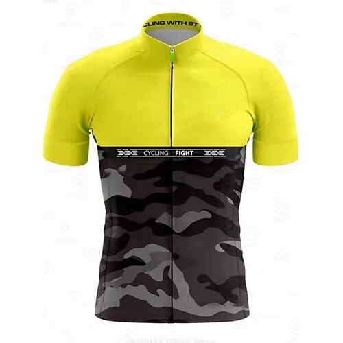Herre Sykkeltrøyer Kortermet Sykkel Joggedress Jersey Topper med 3 baklommer Fjellsykling Veisykling Sykling Pustende Refleksbånd Tilbake Lomme Svart Gul Rød Kamuflasje sport Klær
Herre Sykkeltrøyer Kortermet Sykkel Joggedress Jersey Topper med 3 baklommer Fjellsykling Veisykling Sykling Pustende Refleksbånd Tilbake Lomme Svart Gul Rød Kamuflasje sport Klær