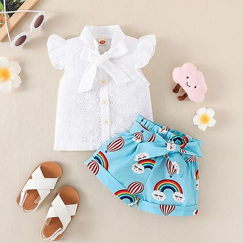 2 deler Baby Unisex Shortssett Antrekk Regnbue Kortermet Sett Fritid Søt Sommer Vår 1-5 år Hvit
2 deler Baby Unisex Shortssett Antrekk Regnbue Kortermet Sett Fritid Søt Sommer Vår 1-5 år Hvit
