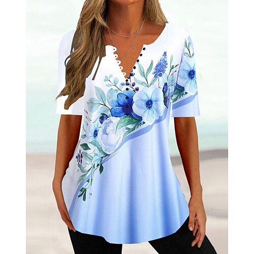 Damen Hemd Bluse Rosa Blau Grün Blumen Farbverläufe Taste Bedruckt Kurzarm Casual Basic V Ausschnitt Standard Blume S
Damen Hemd Bluse Rosa Blau Grün Blumen Farbverläufe Taste Bedruckt Kurzarm Casual Basic V Ausschnitt Standard Blume S