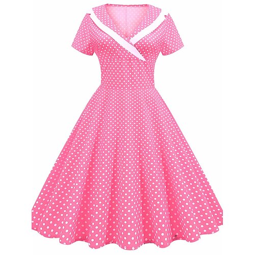 Dame Retrorød 1950'erne Vintage kjole Midikjole Ferie Stævnemøde Krøllede Folder Prikker V-hals Kortærmet Regulær Sommer Forår 2023 Gul Lyserød S M L XL
Dame Retrorød 1950'erne Vintage kjole Midikjole Ferie Stævnemøde Krøllede Folder Prikker V-hals Kortærmet Regulær Sommer Forår 2023 Gul Lyserød S M L XL