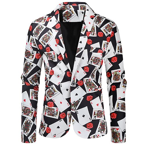 Per uomo Di tendenza Giacca Blazer Standard Taglio standard Stampe Monopetto - 1 bottone Nero / bianco 2023
Per uomo Di tendenza Giacca Blazer Standard Taglio standard Stampe Monopetto - 1 bottone Nero / bianco 2023