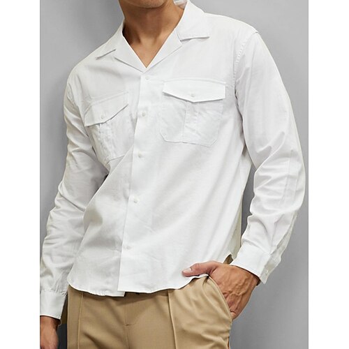 Per uomo camicia di lino Camicia estiva Camicia da spiaggia Bianco Manica lunga Liscio Bavero Primavera estate Hawaiano Per eventi Abbigliamento Tasche
Per uomo camicia di lino Camicia estiva Camicia da spiaggia Bianco Manica lunga Liscio Bavero Primavera estate Hawaiano Per eventi Abbigliamento Tasche