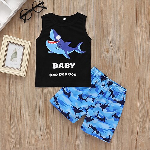 2 Dele Baby Drenge Undertrøje & Shorts Outfit Dyr Tegneserie Kortærmet Sæt udendørs Sport Sej Sommer Forår 3-7 år Sort
2 Dele Baby Drenge Undertrøje & Shorts Outfit Dyr Tegneserie Kortærmet Sæt udendørs Sport Sej Sommer Forår 3-7 år Sort