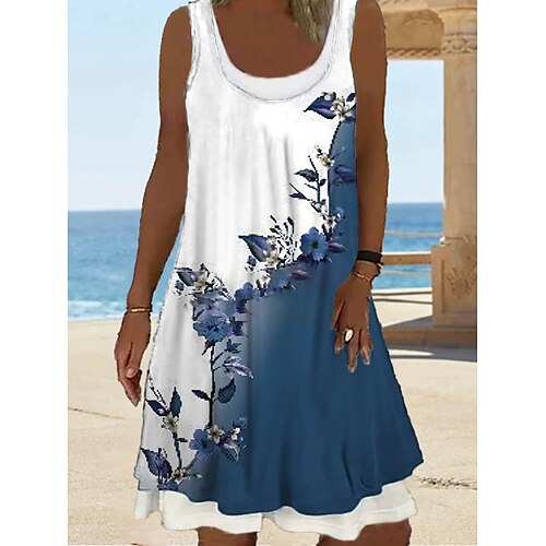 Dame Afslappet påklædning Tank Top Kjole Sommerkjole Blomstret falske to stykker Trykt mønster Rund hals Mini kjole Aktiv Mode udendørs Daglig Uden ærmer Løstsiddende Blå Rosa Brun Sommer Forår S M L
Dame Afslappet påklædning Tank Top Kjole Sommerkjole Blomstret falske to stykker Trykt mønster Rund hals Mini kjole Aktiv Mode udendørs Daglig Uden ærmer Løstsiddende Blå Rosa Brun Sommer Forår S M L