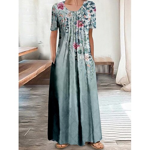 Dame Lang kjole Maxikjole Hverdagskjole A Linje Kjole Print kjole Blomstret Mode Ferierejse I-byen-tøj Weekend Krøllede Folder Lomme Kortærmet Rund hals Kjole Regulær Lysegrøn Mørkegrøn Grøn Sommer
Dame Lang kjole Maxikjole Hverdagskjole A Linje Kjole Print kjole Blomstret Mode Ferierejse I-byen-tøj Weekend Krøllede Folder Lomme Kortærmet Rund hals Kjole Regulær Lysegrøn Mørkegrøn Grøn Sommer